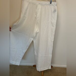 Gap - Women’s White Linen Pants - XL